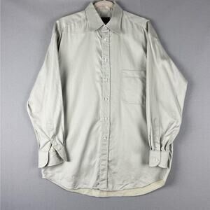 Canali Dress Shirt Mens 42 16.5 Gray Button Up Classic Italy Career Office